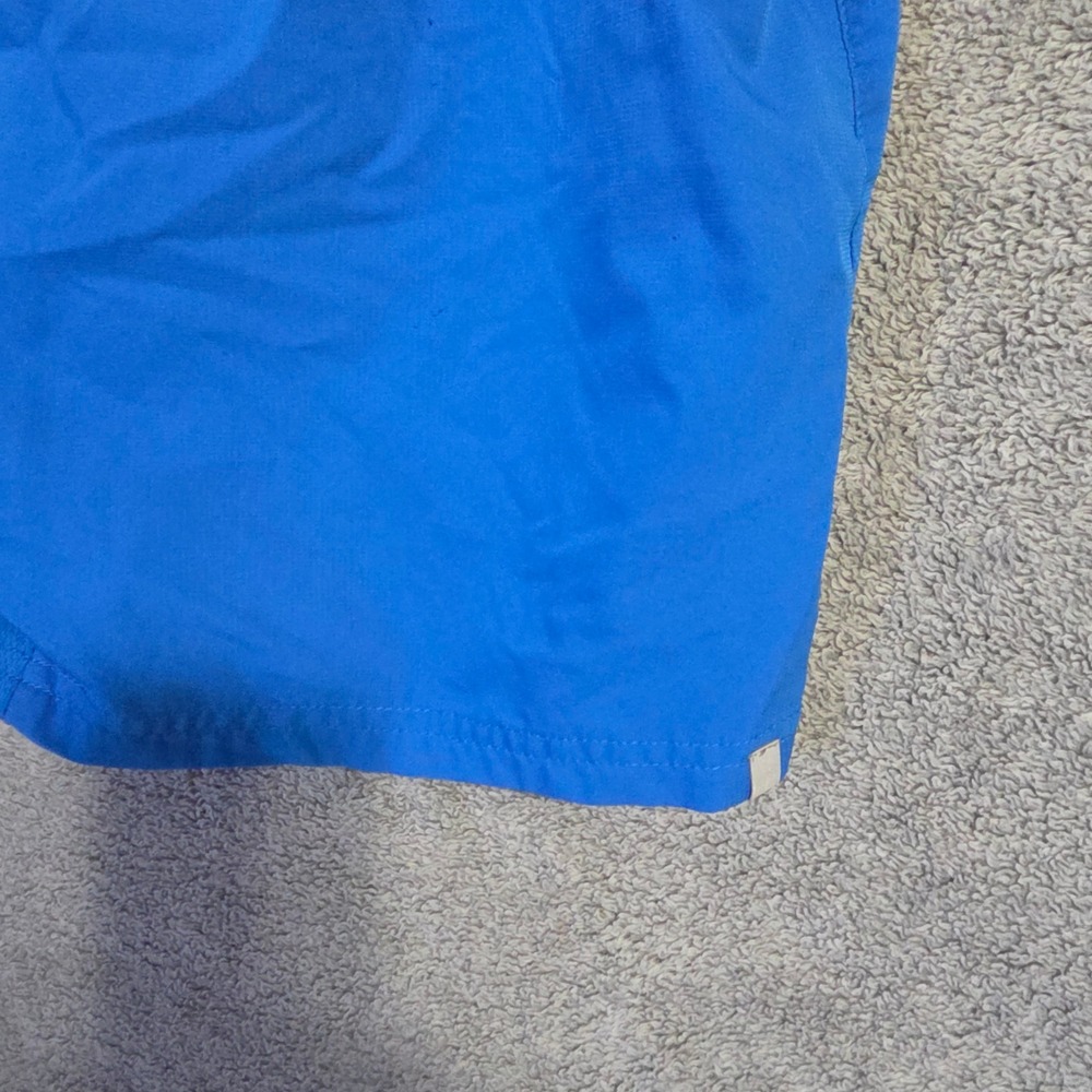 H&M Sport Women Blue Athletic Running Shorts Medium Orange Drawstring Pockets - Picture 2 of 5
